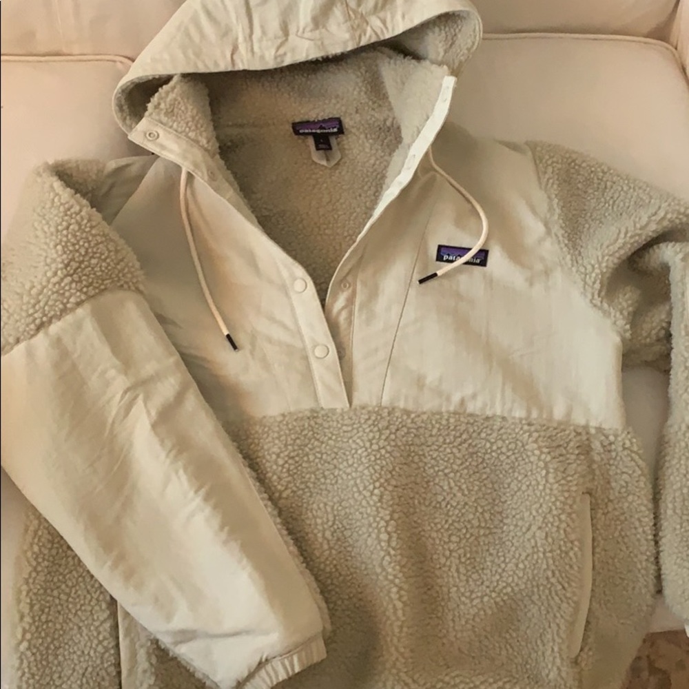 Patagonia retro x pullover snap fleece women’s large